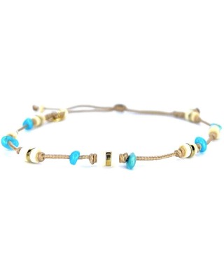 BE BY CAT BRACELET  TURQUOISE HEMATITE NACRE