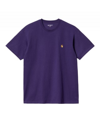 Carhartt WIP S/S CHASE T-SHIRT TYRIAN/GOLD