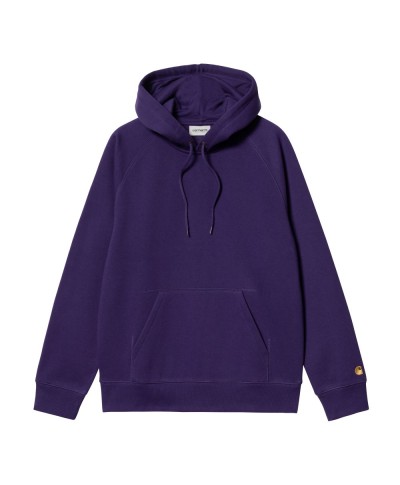 Carhartt WIP HOODED CHASE SWEAT TYRIAN / GOLD
