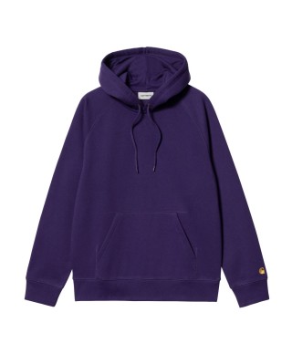 Carhartt WIP HOODED CHASE SWEAT TYRIAN / GOLD