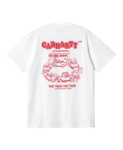 Carhartt WIP S/S FAST FOOD T-SHIRT WHITE / RED