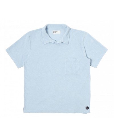 UNIVERSAL WORKS LIGHT WEIGHT TERRY VACATION POLO SKY
