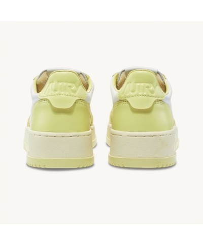 AUTRY MEDALIST LOW WOM LEAT/LEAT/SUEDE WHT/LIME