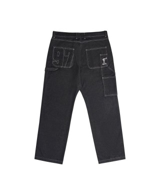 RAVE JOHN CARPENTER PANT BLACK RAW DENIM