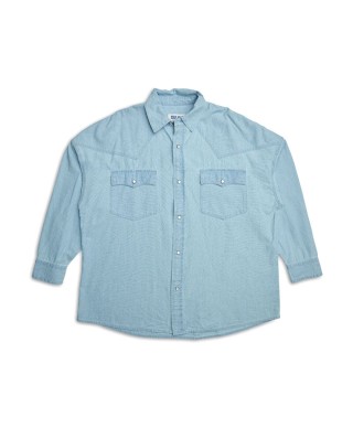 DEUS EX MACHINA WENDERS SHIRT LIGHT WASH CHAMBRAY