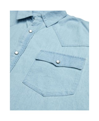 DEUS EX MACHINA WENDERS SHIRT LIGHT WASH CHAMBRAY