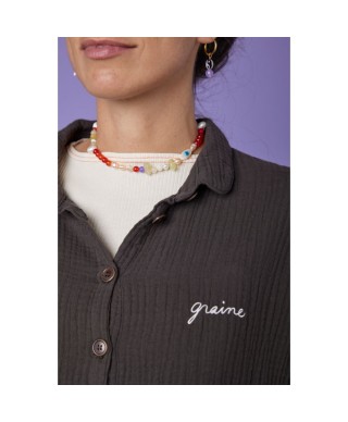 GRAINE  CHEMISE  SARRAZIN ANTHRACITE