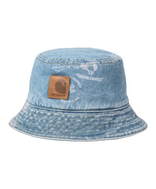 Carhartt WIP STAMP BUCKET HAT BLUE BLEACHED