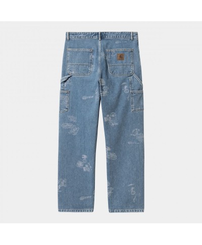 Carhartt WIP W' STAMP PANT STAMP SPRINT BLUE BLEACHED