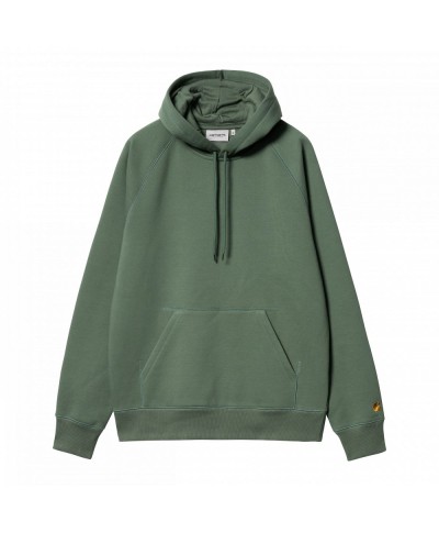 Carhartt WIP HOODED CHASE SWEAT DUCK GREEN / GOLD