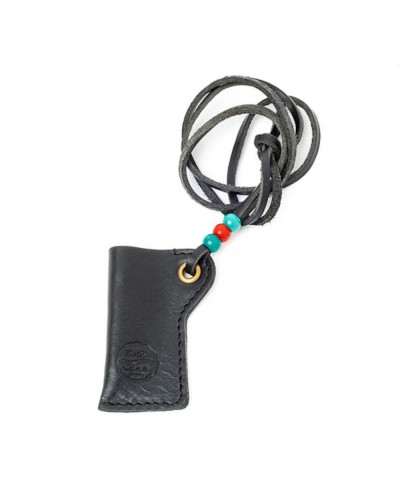 EAT DUST LIGHTER POUCH LEATHER BLACK