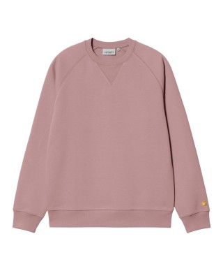 Carhartt WIP CHASE SWEAT GLASSY PINK/GOLD