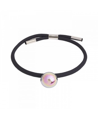 LA MOME BRACELET UNE BULLE NOIR PALLADIUM