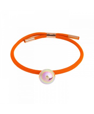 LA MOME BRACELET UNE BULLE ORANGE PALLADIUM