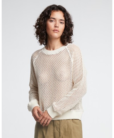 GIRLS OF DUST JUMPER KINGSTON MESH OFF WHITE