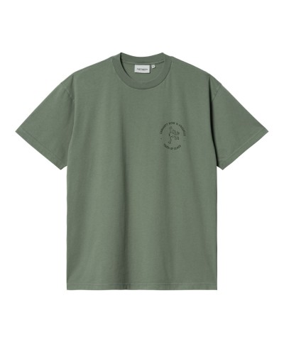 Carhartt WIP S/S STAMP T-SHIRT DUCK GREEN / BLACK STONE WASHED