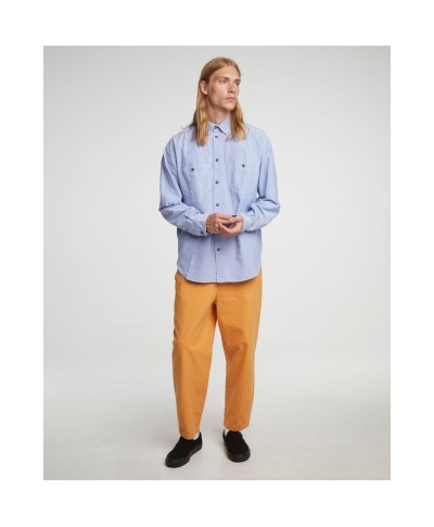 EAT DUST MECHANIC SHIRT WASHED OXFORD BLUE