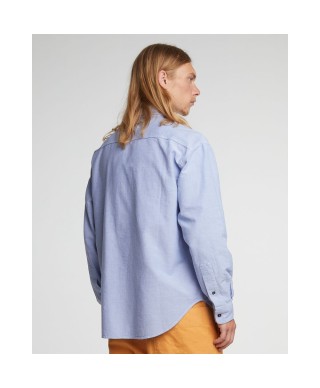 EAT DUST MECHANIC SHIRT WASHED OXFORD BLUE