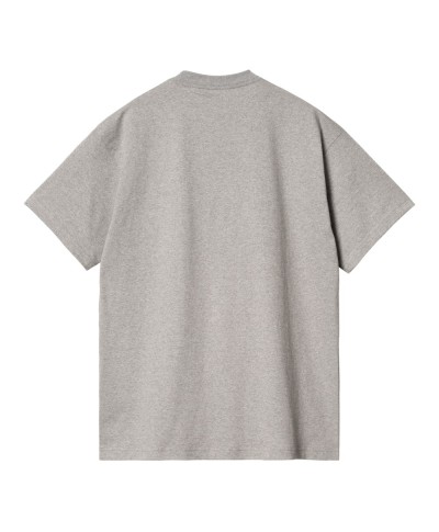 Carhartt WIP S/S BUBBLES T-SHIRT GREY HEATHER/CHERRY