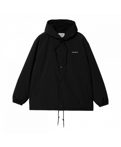 Carhartt WIP HOODED COACH JACKET BLACK/ WHITE