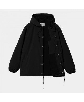 Carhartt WIP HOODED COACH JACKET BLACK/ WHITE