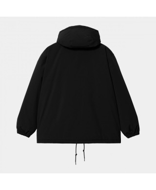 Carhartt WIP HOODED COACH JACKET BLACK/ WHITE