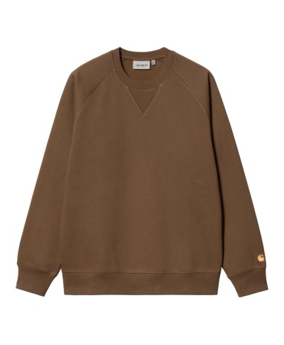 Carhartt WIP CHASE SWEAT CHOCOLATE/ GOLD