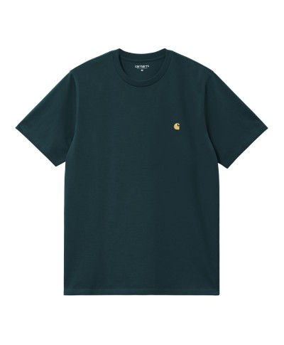 Carhartt WIP S/S CHASE T-SHIRT DUCK BLUE  / GOLD