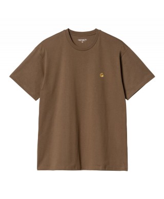 Carhartt WIP S/S CHASE T-SHIRT CHOCOLATE  / GOLD