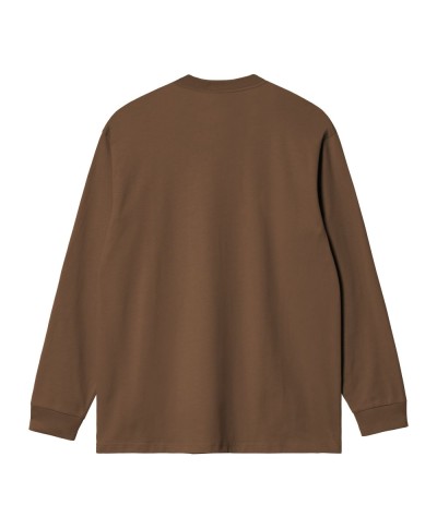 Carhartt WIP L/S CHASE T-SHIRT CHOCOLATE  / GOLD