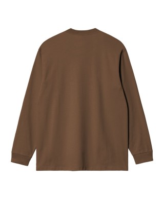 Carhartt WIP L/S CHASE T-SHIRT CHOCOLATE  / GOLD