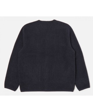 UNIVERSAL WORKS WOOL FLEECE CARDIGAN NAVY