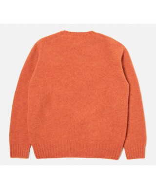 UNIVERSAL WORKS SUPERSOFT KNIT SEAMLESS CREW BURNT ORANGE