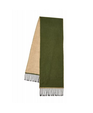 UNIVERSAL WORKS DOUBLE SIDED SCARF OLIVE/ BEIGE