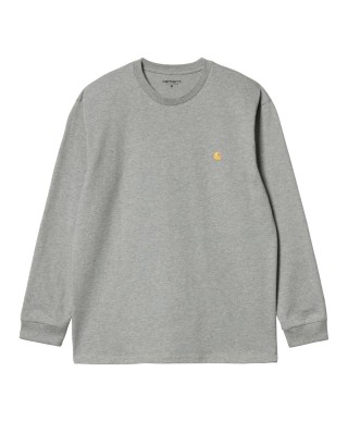 Carhartt WIP L/S CHASE T-SHIRT GREY HEATHER / GOLD