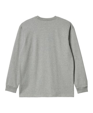 Carhartt WIP L/S CHASE T-SHIRT GREY HEATHER / GOLD