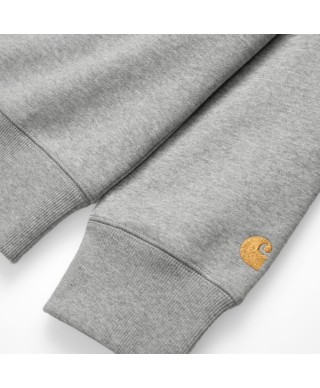 Carhartt WIP CHASE SWEAT GREY HEATHER/GOLD