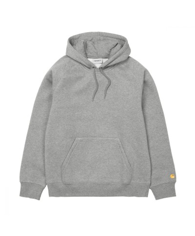 Carhartt WIP HOODED CHASE SWEAT GREY HEATHER / GOLD