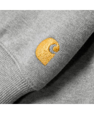 Carhartt WIP HOODED CHASE SWEAT GREY HEATHER / GOLD