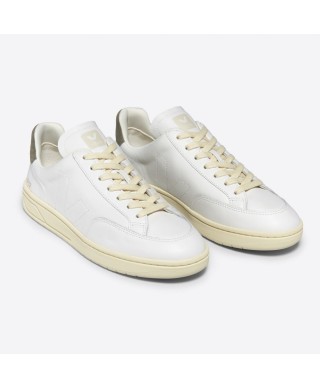 VEJA V-12 STITCH O.T LEATHER EXTRA-WHITE WHITE KAKI