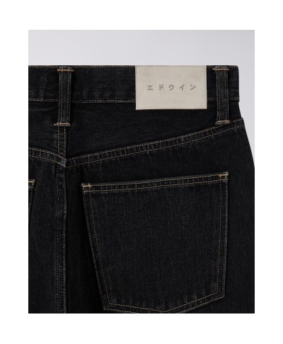 EDWIN W'ZETA PANT PEMBROKE BLACK DENIM DARK MARBLE WASHED