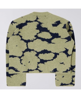 EDWIN W'GILL SWEATER NAVY/ SAGE GARMENT WASHED