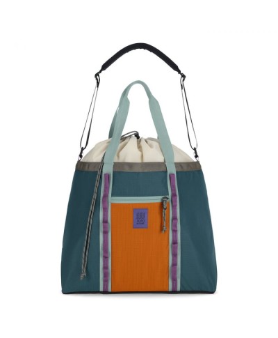 TOPO DESIGNS MOUNTAIN UTILITY  TOTE BAG POND BLUE / SPICE