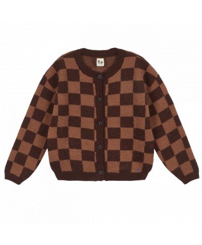 A.P WOMAN PULL JACQUARD MARRON CARREAUX