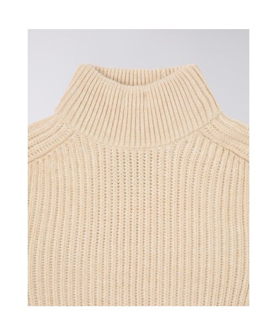 EDWIN RONI HIGH COLLAR SWEATER BEIGE