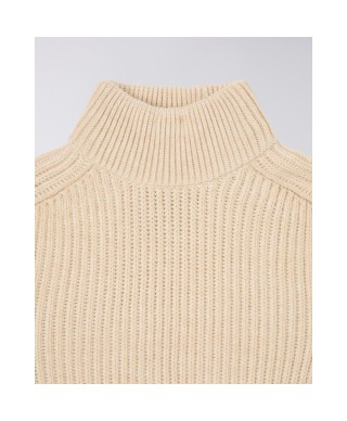 EDWIN RONI HIGH COLLAR SWEATER BEIGE