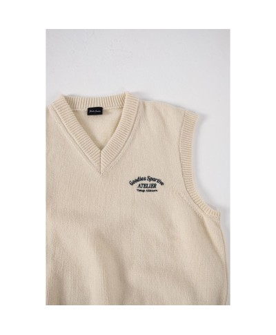 GOODIES SPORTIVE LAMBWOOL RETRO VEST BUTTER