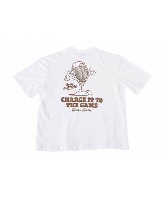 GOODIES SPORTIVE TENNIS CHOCOLATE TEE WHITE