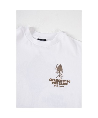 GOODIES SPORTIVE TENNIS CHOCOLATE TEE WHITE