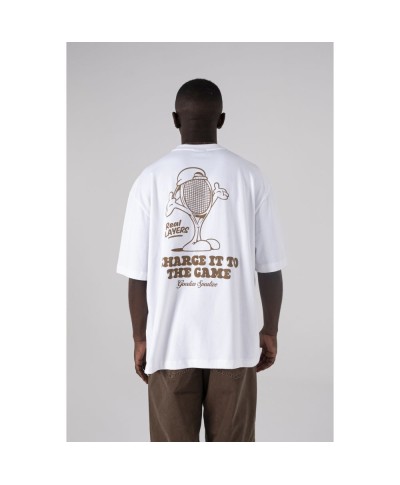 GOODIES SPORTIVE TENNIS CHOCOLATE TEE WHITE